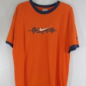 Nike Vintage Retro Orange & Blue Men's L T-Shirt